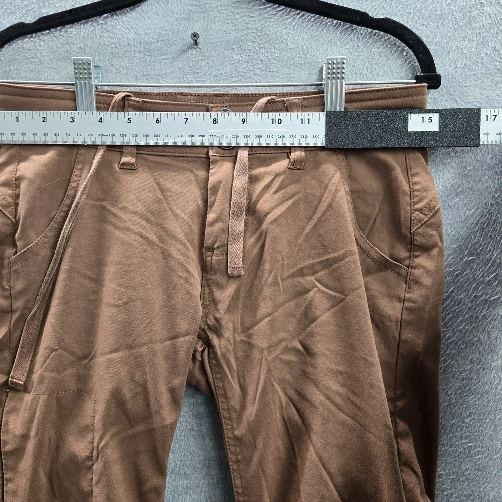 Prana Women‎ Pants 2 Brown Chino Elastane Nylon Drawstring 28